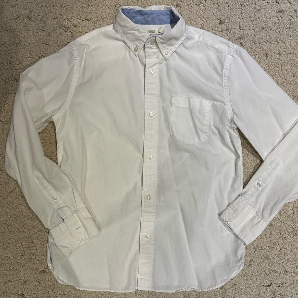 Crewcuts Everyday Button Down White Shirt. Size 12